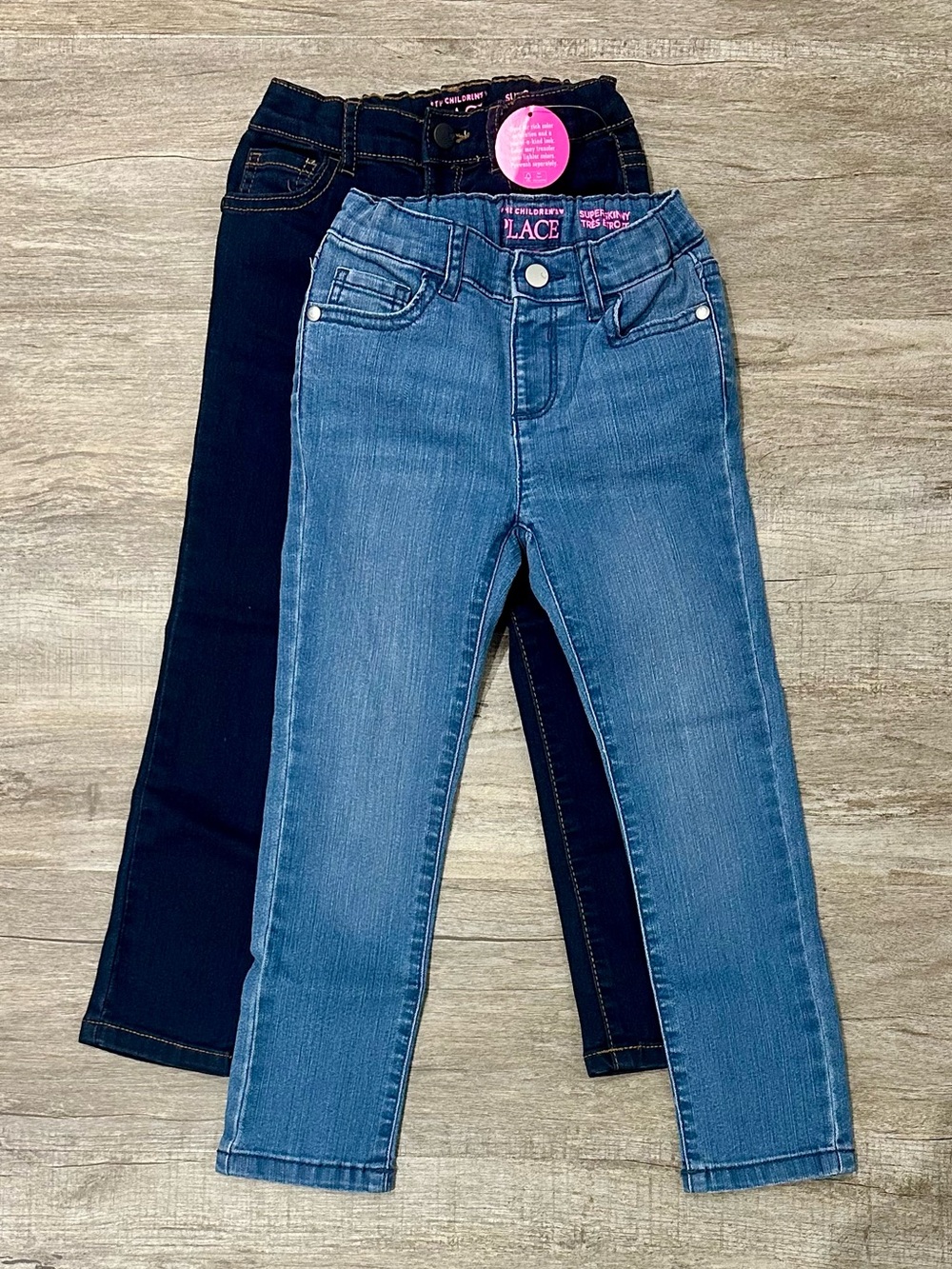 The Children's Place Girls 2-Pack Jeans — Light Blue & Dark Blue Denim